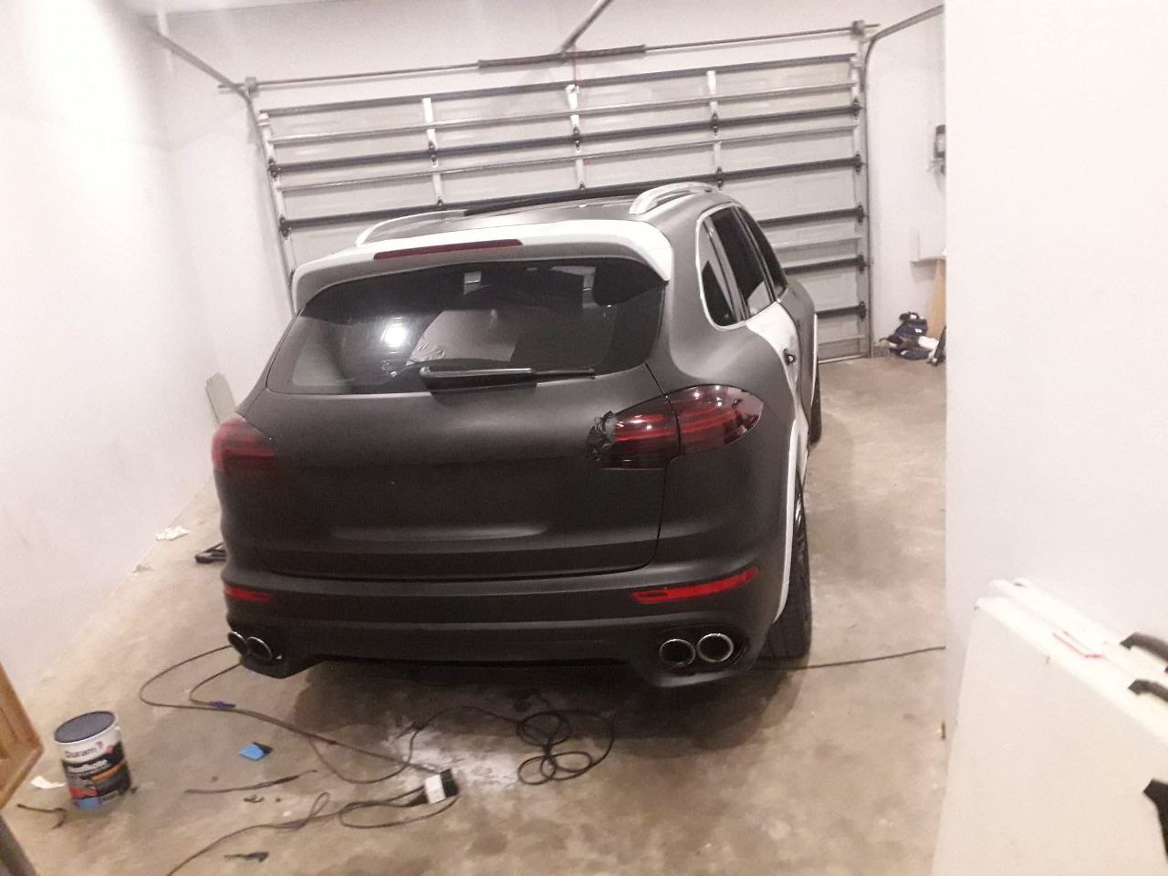 Porsche Cayenne Rear Another Angle - Color Change Wrap